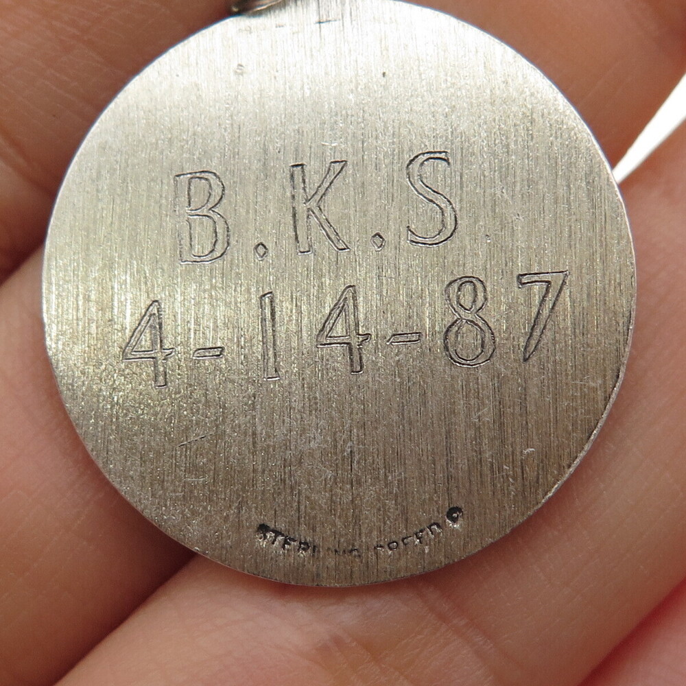 CREED 925 Sterling Silver Vintage Engraved St. Christopher Medal Charm Pendant - Picture 6 of 7